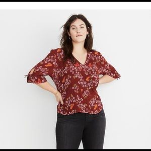 Madewell Short Sleeve Floral Blouse